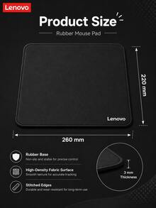 Lenovo وسادة ماوس لينوفو، قاعدة مطاط طبيعي، 360*220*3 ملم، سطح قماشي عالي الكثافة، تتبع سلس، حافة مخيطة، مضادة للانزلاق، حصيرة مكتب ألعاب كمبيوتر محمول كمبيوتر مكتبي - مشاهدة 11