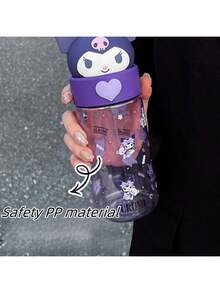 SANRIO 1 buah Botol Minum Bergambar Luar Angkasa 500ml/16.9oz dengan Mulut Minum Langsung, Cocok untuk Pelajar, Desain Lucu, Anti Bocor - MultiWarna - View 5