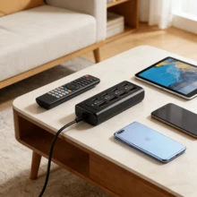 8‑Port Fast Charging Hub, 4 USB‑A & 4 Type‑C PD Fast Charging Ports, Multi‑User Shared Desktop Power Charging Station, Multifunctional USB Extension Hub - View 3