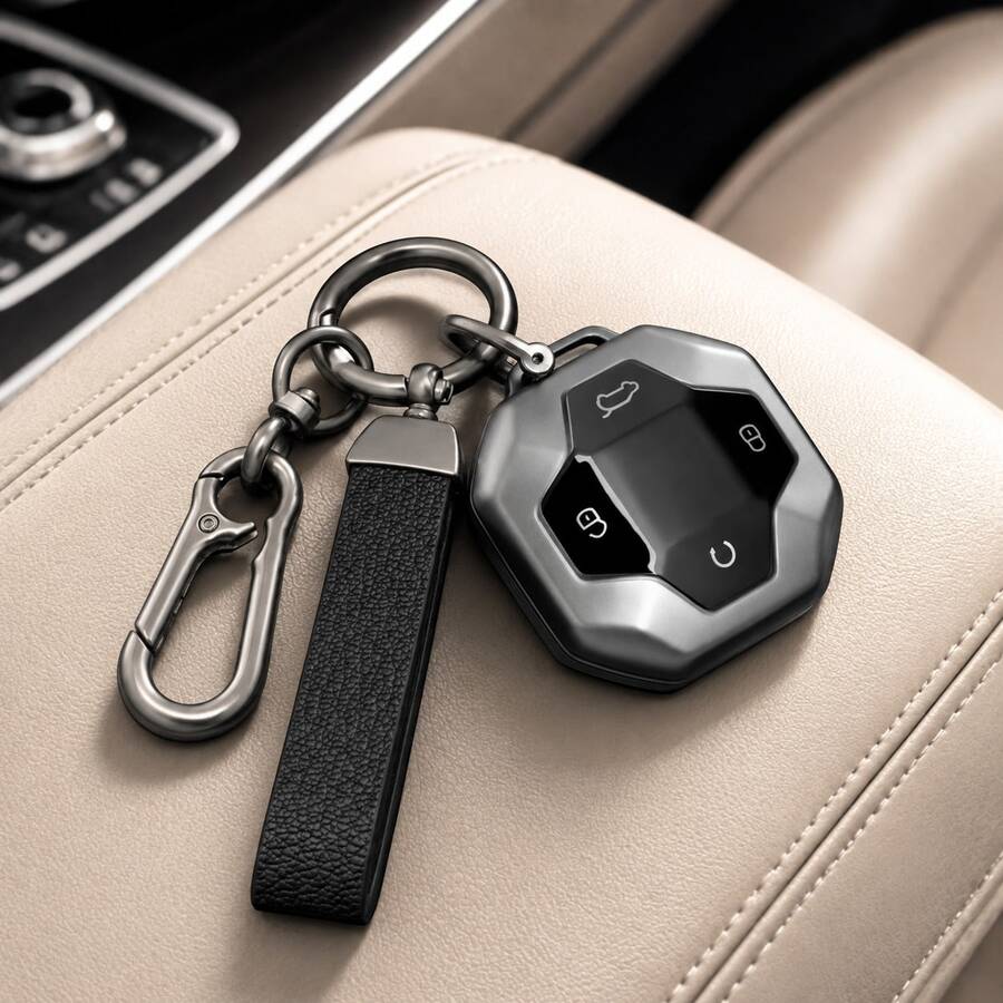 Car Key Shell Remote Control Protective Cover Keychain Holder Interior ...