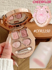 CHEERFLOR Palet Eyeshadow 4 Warna Seri Sweet Closing Notes 4g, Dua Warna, Kombinasi 4 Warna Multifungsi 2-in-1, Hasil Akhir Matte, Glitter, dan Satin, Riasan Mata Tahan Lama, Anti Luntur dan Tidak Berjatuhan - CFR1150 - View 2