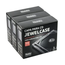 Caixa Acrílica CD JewelCase Cristal Transparente Noldy 15 Unidades - Transparente - Visão 10