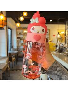 SANRIO 1 buah Botol Minum Bergambar Luar Angkasa 500ml/16.9oz dengan Mulut Minum Langsung, Cocok untuk Pelajar, Desain Lucu, Anti Bocor - MultiWarna - View 11