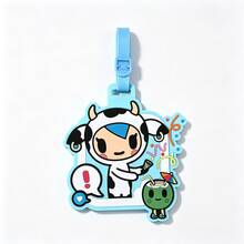 1 Pack Tokidoki Officially Licensed Cartoon Character PVC Luggage Tag, Cute Anti‑Lost Baggage Identifier Tag With Adjustable Buckle Strap For Suitcase Backpack Travel - 1PC - View 9