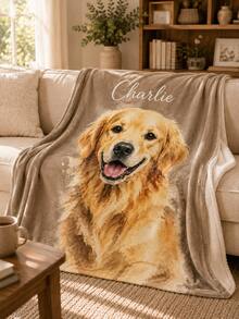 Customized Photo Blanket, Personalized Pet Photo Blanket, Personalized Photo Blanket, Family Photo, Pet Photo, Couple Photo Customized Blanket, Family Photo, Pet Photo, Couple Photo Customized, Mother's Day, Father's Day, Valentine's Day, Office Nap Blanket - Multicolor - View 2