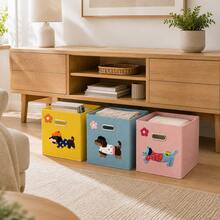 Non-Woven Fabric Storage Box, Foldable Open-Top Clothing Storage Bin, Closet Clothes Organizer Container, Household Closet Miscellaneous Sorting Box, Lightweight Foldable Storage Basket, Bedroom Home Organization Supplies - Multicolor - View 2
