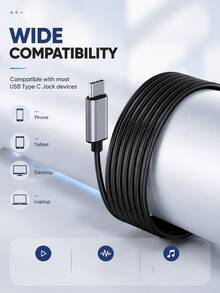 Headphone In-Ear Berkabel YUAOVCQ, Antarmuka 3.5mm atau Type-C, Nyaman Dipakai, Kompatibel dengan Smartphone, Komputer, Konsol Game, Tersedia dalam Warna Hitam dan Putih - View 10
