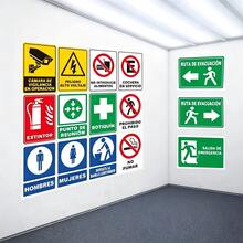 15-Piece Civil Protection Signage Kit, Preventive, With Adhesive Backing, Easy To Install Civil Protection Signage Kit - A - View 7