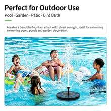 Solar Powered Bird Bath Fountain Water Pump, With 6 Nozzles, Ultra Quiet Self-Powered Water Fountain, Suitable For Garden Pond Pool Fish Tank Outdoor - Multicolor - View 5
