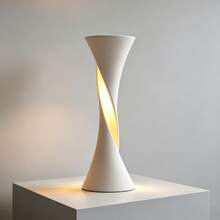 Modern Twisted Table Lamp Shade, 3D Printed Translucent Light & Shadow Bedroom Bedside Decor, DIY Lighting Accessory, Lampshade Only, Light Source Not Included - Twist-on Table Lamp Shade - View 3