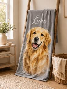 Customized Photo Blanket, Personalized Pet Photo Blanket, Personalized Photo Blanket, Family Photo, Pet Photo, Couple Photo Customized Blanket, Family Photo, Pet Photo, Couple Photo Customized, Mother's Day, Father's Day, Valentine's Day, Office Nap Blanket - Multicolor - View 7
