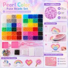 SMI Fine [Pearl Series] Adult Mini Fused Bead Art Kit, Includes Tools, Suitable For Making Jewelry, Pendants, And Iron-On Bead Art Projects - Multicolor - View 1