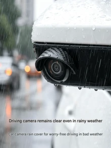 Bộ nhiều món che mưa cho ô tô, móc treo xe, khăn lau, nắp che mưa cho camera lùi, nắp che trên cong màu đen, miếng dán che kính chắn gió sau, nắp che gương chiếu hậu cho đỗ xe ngoài trời, nắp che lùi ô tô, miếng dán che gió mưa màu đen, chống nước, phù hợp cho người yêu xe, Giáng Sinh, Halloween, bảo vệ chống mưa và nước đa năng - Nhiều màu - Xem 8