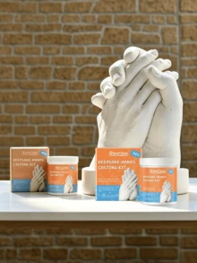 3D Plaster Model Kit Hand Mold Powder Clone Powder 3D Hand Mold Making Model Powder Plaster Hand Mold, Various DIY Processes Suitable For Home, This Heartfelt Handmade Sculpture Kit Is Suitable For All Ages! And Can Increase Affection, Gifts For Family And Friends, Back To School Gifts, Christmas Gifts - A - View 11