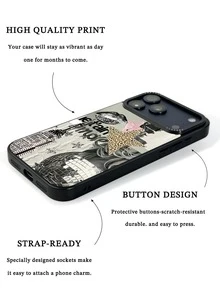 UMBAUTY 1pc Mirror Phone Case Y2K Retro Collage Pattern Design, Phone 17 Pro Max Phone Case, Compatible With 11/12/13/14/15/16/17/Pro/Pro Max/Plus/E, This High-End Fashionable And Fun Phone Case With Elegant Design Suitable For Men And Women, Perfect Gift For Girlfriend On Christmas, Valentine's Day, Easter, Wedding Season And Birthday - Multicolor - View 5
