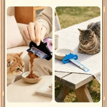 Cat-Shaped Cat Treat Squeezer, Pet Feeding Tool, Snack Squeezing Tool, Anti-Dirty Hands - Multi-color - View 5