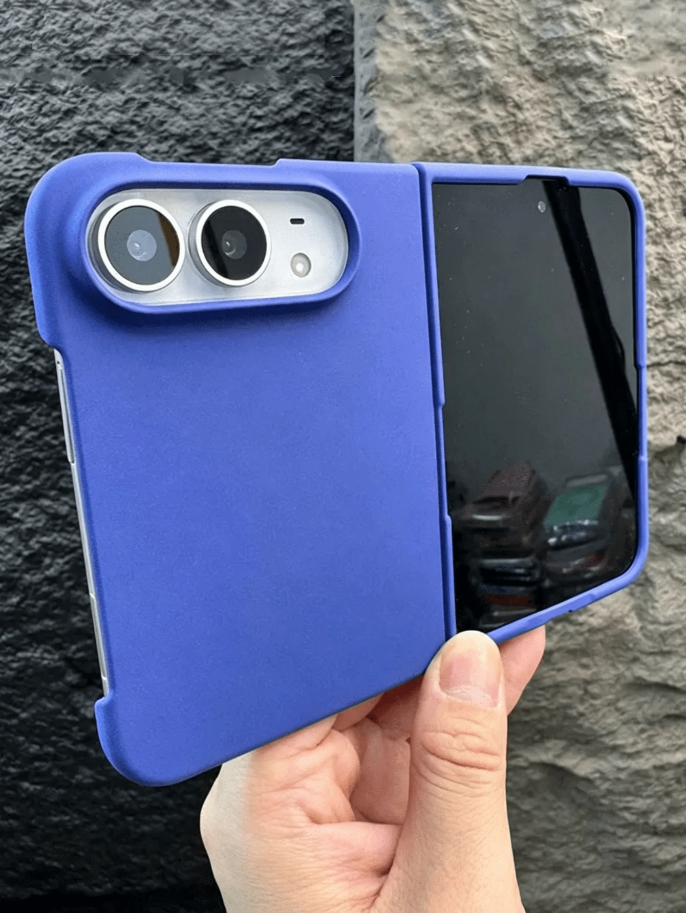 Fashion Fluorescent Color Hard PC Matte Phone Case Compatible With IPhone Duo Fold Simple Solid Color Protective Back Cover