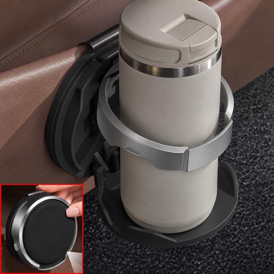 Tempat Gelas di Pintu Mobil, Kotak Penyimpanan Minuman Jepit Belakang, Rak Minuman Universal untuk Belakang Kursi Mobil, Tempat Gelas untuk Aksesori Interior Mobil, Dudukan Ponsel, Dudukan Wadah Minuman Portabel, Solusi Pengorganisasian - A - View 1