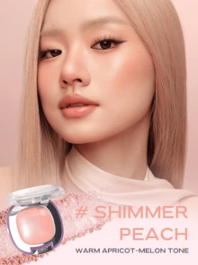 Girls Crush 2-in-1 Satin Blush & Blush Highlighter Makeup, Dua Hasil Akhir Blush yang Berbeda, Tekstur Ringan dan Halus, Warna yang Dapat Dibangun, Efek Satin Alami & Kilau Dewy, Cocok untuk Riasan Wajah Sehari-hari - #Persik Berkilau - View 5