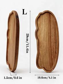 High-Quality Wooden Tray - Serving Plate, Dessert Plate, Dish, Cheese Plate, Snack Plate, Plate, Decorative Tray - Sturdy Solid Wood Construction, Specially Designed For Tea And Fruit Display - Sushi, Salad, Appetizer And Tabletop Centerpiece, Fashionable Wooden Tray, Add Style To Room Decor, Bedroom Decor, Kitchen Accessory - View 16