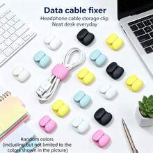 20/10/1個 隨機顏色多功能理線器，裝飾性電纜收納器，適用於書桌梳妝台配件，時尚家居裝飾與配件，實用收納整理，居家日常必需品 - 彩色 - 查看 3