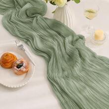 16 Pack Sage Green Cheesecloth Table Runner,Gauze Table Runner, Boho Rustic Semi Sheer Cheese Cloth Fabric Table Decor For Wedding, Party, Baby Shower, Bridal Shower, Birthday, Farmhouse Dining, Garden, Engagement And Home Decor - Sage Green - View 2