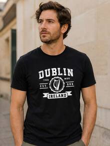 Neverless Dublin Ireland Retro Vintage Y2K Graphic T-Shirt Unisex Streetwear - Black - View 2