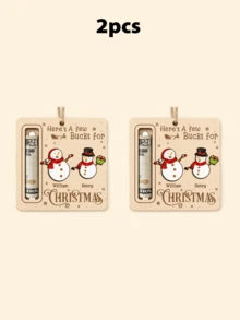 Custom Christmas Cash Holder Ornament, Personalized Name Snowman Tree Hanging Decor, Festive Holiday Gift Accent, Customized Money Holder Keepsake For Home Party, Customizable Name Christmas Tree Decoration, Christmas Gift 2026, Family, Friends - Style C - View 10