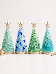 1 Set Seri Pohon Natal Kaca Laut 1 pc, Set Dekorasi Meja, Ornamen Gaya Liburan, Kerajinan Tangan Buatan Sendiri, Hadiah Kreatif Tema Natal, Cocok untuk Dewasa, Kit Membuat Pohon Natal Halloween dari Kaca Laut, Dekorasi Meja Liburan, Hadiah Halloween - Berbagai gaya - View 1
