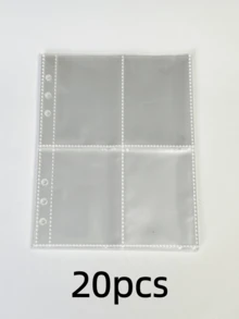 10/20pcs Transparent Waterproof A5 Document Bag Refill, Photo Album Inner Page Refill, Idol Card Sticker Storage, Suitable For School And Office - View 7