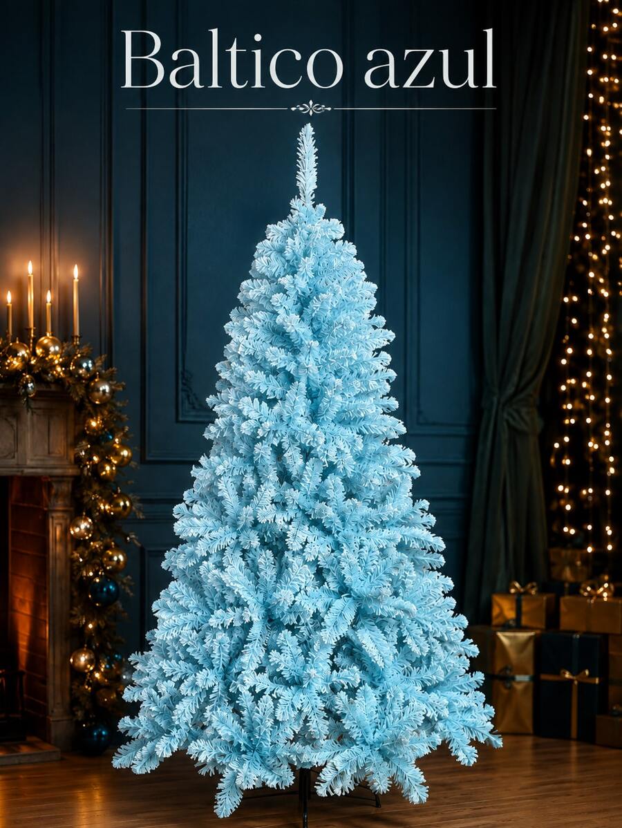 Blue Baltic Christmas Tree With Metal Base –  And Elegant
