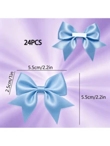 Pita Kain Satin Mini Perekat Diri untuk Pembungkus Kado, Pesta Pernikahan, Kotak Suvenir, Kue Cupcake, Dekorasi Kerajinan DIY, 24 buah - MultiWarna - View 2