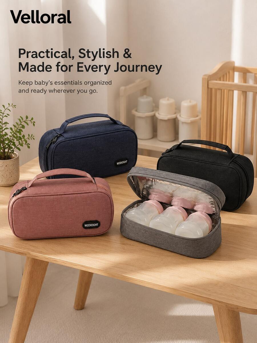 1 Breast Milk Bag, Breast Milk Cooler, Portable Breast Milk Equipment, Work Refrigeration, Mini Ice Pack, Breast Milk Storage And Cooler Bag - Multicolor - View 1