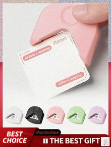2/1pc R4 Corner Rounder, Portable Paper Cutter, Suitable For Cards, Photos, Diy Scrapbooks, Corner Trimming Tool, Can Trim Right Angles And Rounded Corners On Paper, Photos And Cards, Back-To-School Supplies, Christmas Gift, Stationery - Multi-color - View 7