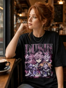 Limited Durin Genshin Vintage Shirt, Retro Videogame Husbando  Tee Gift, Funny Game Gifts Tee, Durin 90s Bootleg T-Shirt - Black - View 5