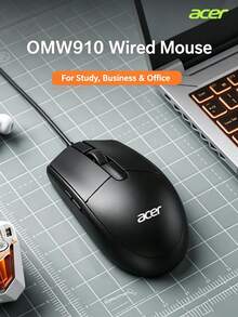 Acer OMW910 Wired Mouse - Precise And Responsive, Ergonomic Design, Comfortable Grip, Suitable For Business And Home Use, Ideal For Office Environments - View 1