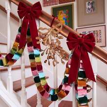 6Ft Christmas Velvet Rainbow Chain Kit: Ribbon Strips Crafts Velvet ...