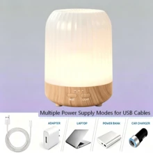 Aromatherapy Diffuser, Bedroom Essential Oil Diffuser, Quiet Home Humidifier, 250ml Aromatherapy Diffuser With 7 LED Color Options (Warm Light Optional), Built-In Auto Timer 1H/3H/6H, Auto Shut-Off Function, Suitable For Bedroom, Nursery, Hotel And Plants - White - View 5