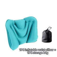 1 Inflatable Waist Cushion, Travel Waist Support, Portable Inflatable Waist Cushion, Travel Pillow, Complimentary Storage Bag - Multicolor - View 12