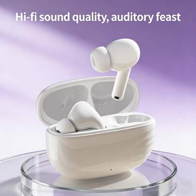 TWS Auriculares Inalámbricos Bluetooth HiFi Estéreo Bluetooth 5.4: Sonido de Alta Calidad, Llamadas con Cancelación de Ruido Inteligente, Latencia Ultra Baja