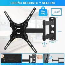 X-400 TV Mount For 32-55 Inch Screens With High Compatibility And Structural Stability In Cold-Rolled Steel - Black - View 3