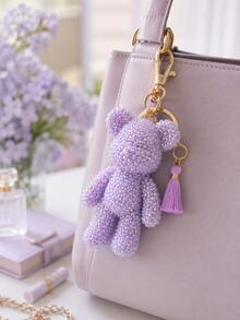 Colorful Bear Pendant Charm, Cute DIY Handmade Accessory, Suitable For Bags, Keychains And Phone Straps, Handmade Decorative Pendant, Suitable For Jewelry Making, Christmas, Valentine's Day And Gift Projects - A - View 9