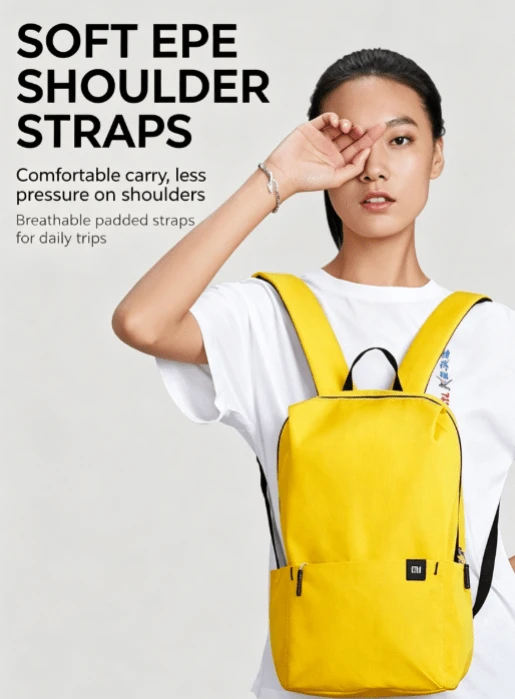 Xiaomi 10L Mini Backpack, Compact Design With Large Capacity, Available In Multiple Colors. Splash-Resistant Fabric, Comfortable Fit That Won't Dig Into Your Shoulders, A Perfect Companion For Daily Outings. - View 1