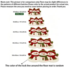 1PC 2D Flat Snowman Pattern Bathroom Rug, Christmas Style. | Suitable For: Rugs, Room Decor, Floor Mats, Bedroom Rugs, Kitchen Mats, Home Decor, Doormats, Bathroom Mats, Vacation Home Decor. Christmas Decor. Winter Decor. - A - View 4