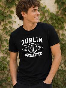 Neverless Dublin Ireland Retro Vintage Y2K Graphic T-Shirt Unisex Streetwear - Black - View 4
