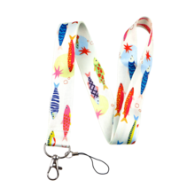 1 Piece Cute Cartoon Fish Lanyard Card Holder, Colorful Fish Long Ribbon Lanyard Accessories, Keychain ID Badge Card Holder Lanyard - Multicolor - View 13