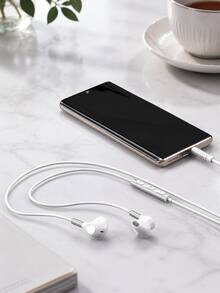 Headphone In-Ear Berkabel YUAOVCQ, Antarmuka 3.5mm atau Type-C, Nyaman Dipakai, Kompatibel dengan Smartphone, Komputer, Konsol Game, Tersedia dalam Warna Hitam dan Putih - View 7