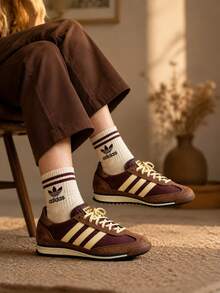 Adidas Originals 休閒鞋 SL 72 OG W 低筒舒適日常通勤戶外運動休閒滑板鞋 IE3425 - 棕色 - 查看 1