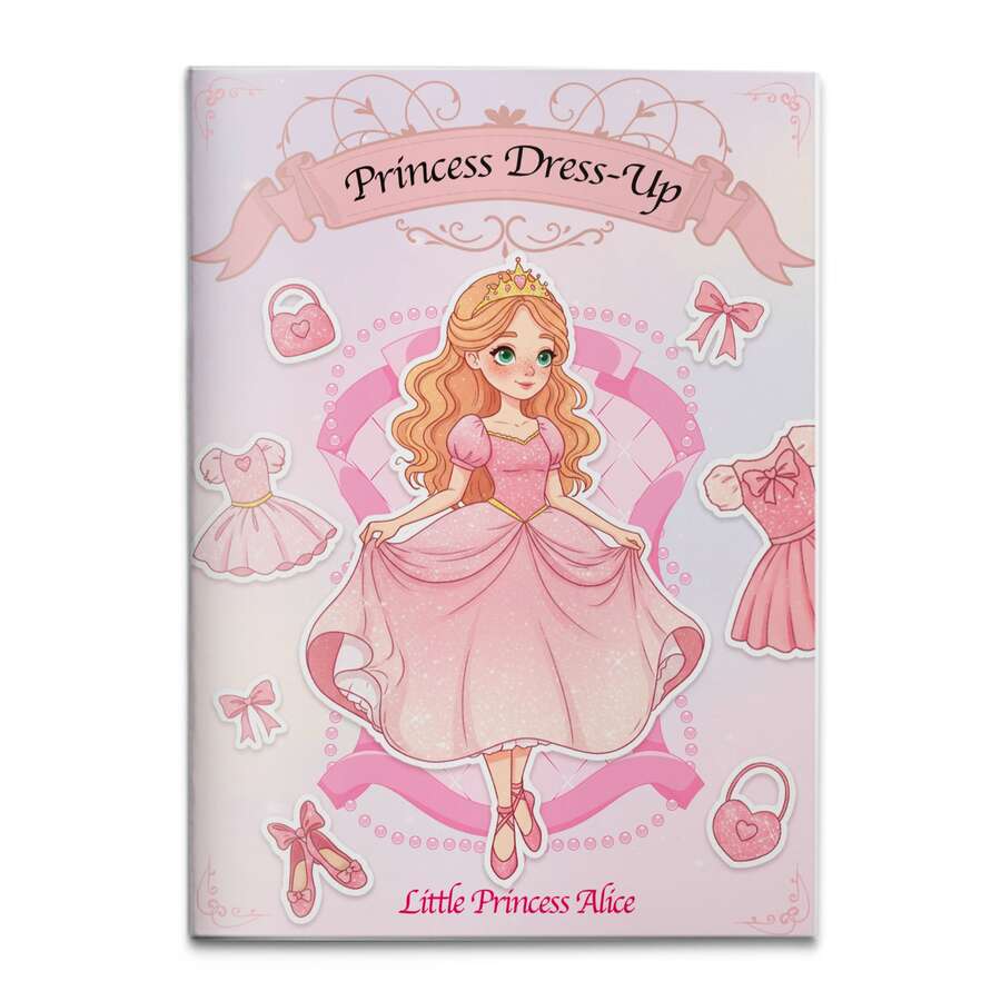 Girls Princess Dress-Up Sticker Game, Character Styling Matching Game With Dreamy Outfits And Interactive Reading Theme