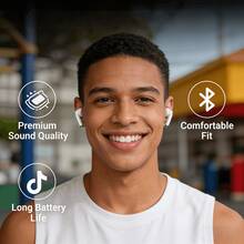 Wireless Bluetooth Noise Cancelling Earbuds, Featuring High-Quality Noise Cancellation Technology, Comfortable Fit, Ideal For Daily Use And Travel. Wireless Bluetooth In-Ear Headphones, Noise Cancelling Design, Equipped With Charging Case. - View 6